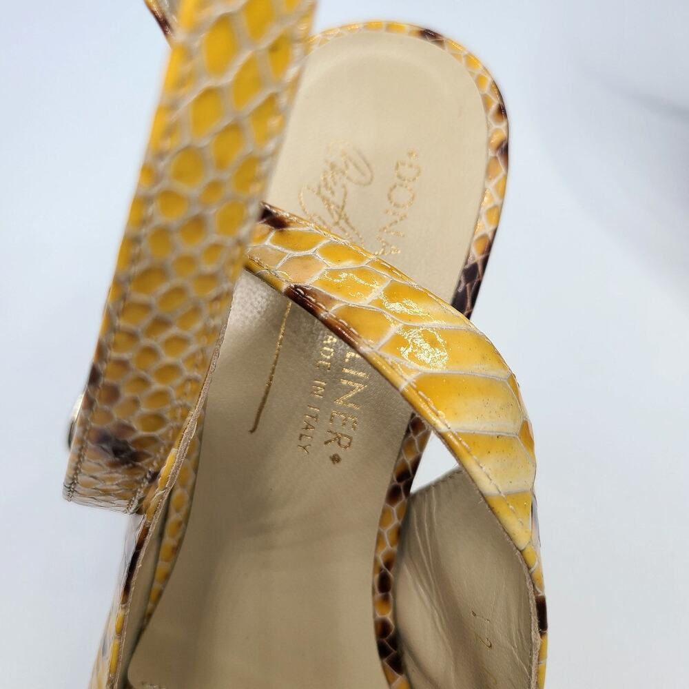 Donald J. Pliner Couture Python Leather Pumps Ankle Wrap Heels Size 7.5 M - Picture 2 of 7